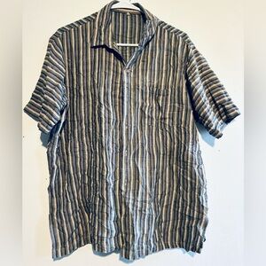 Women’s oversize striped button up